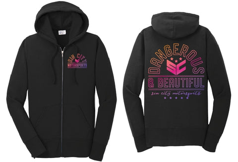 Ombre Zip Up Hoodie