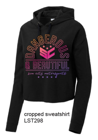 Ombre Cropped Hoodie